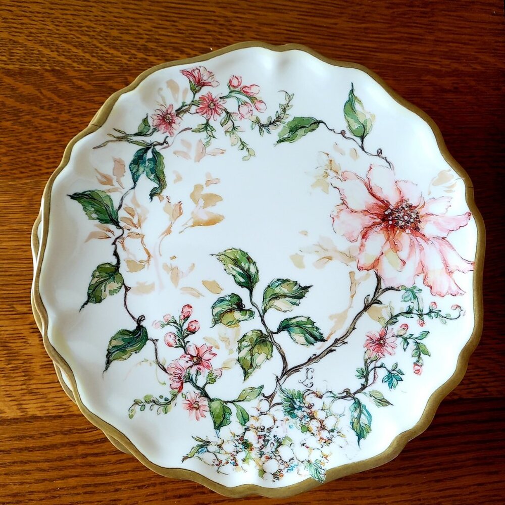 Six Beautiful Dessert plates